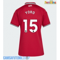 Camisa de time de futebol Manchester United Leny Yoro #15 Replicas 1º Equipamento Feminina 2026-27 Manga Curta